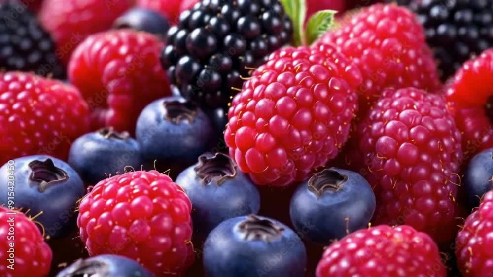 Fresh blackberries and raspberries Fresh blackberries and raspberries