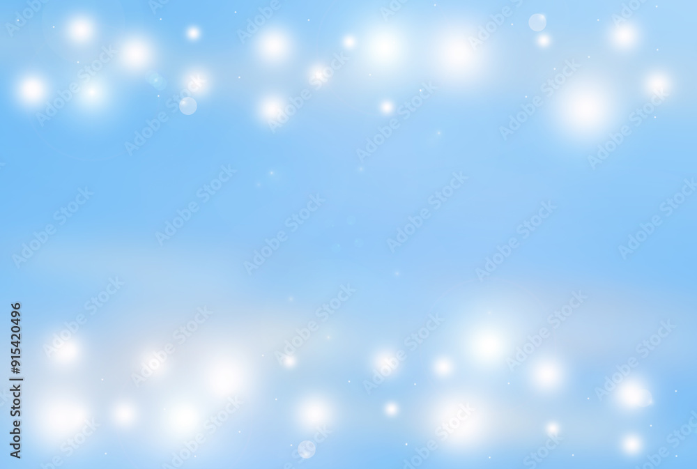 Soft Sparkling Lights on blue Holiday Background Soft Sparkling Lights on blue Holiday Background