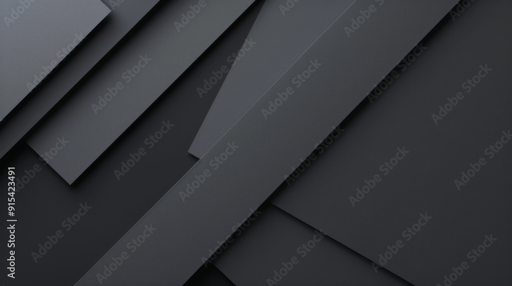Black and White Geometric Background, Generative AI Illustration Black and White Geometric Background, Generative AI Illustration