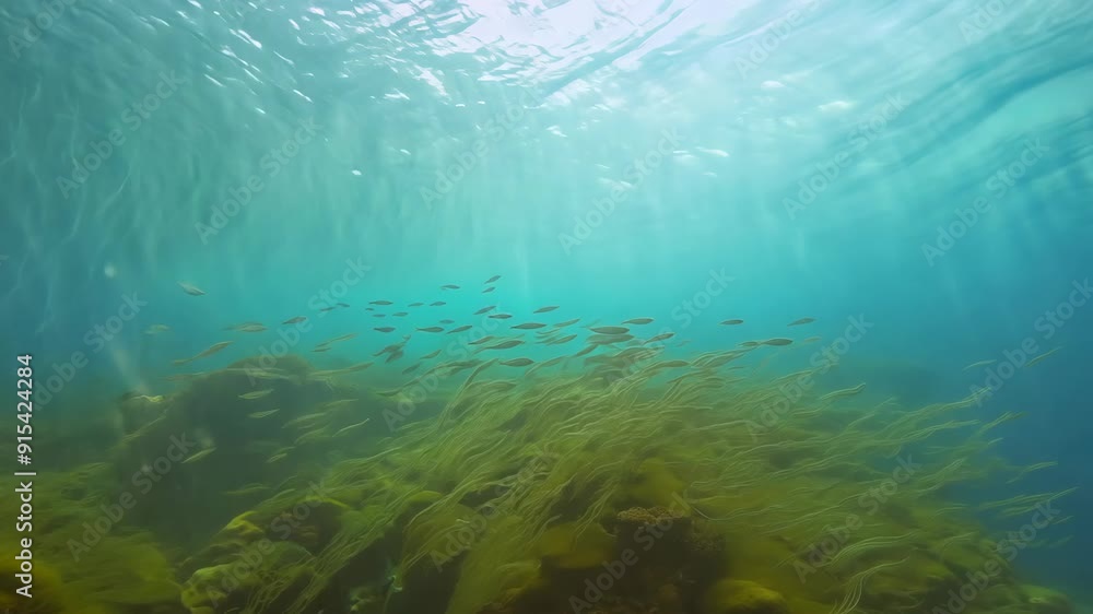 Crystal Clear Waters: Smooth Loop of Subtle Underwater Movement Crystal Clear Waters: Smooth Loop of Subtle Underwater Movement