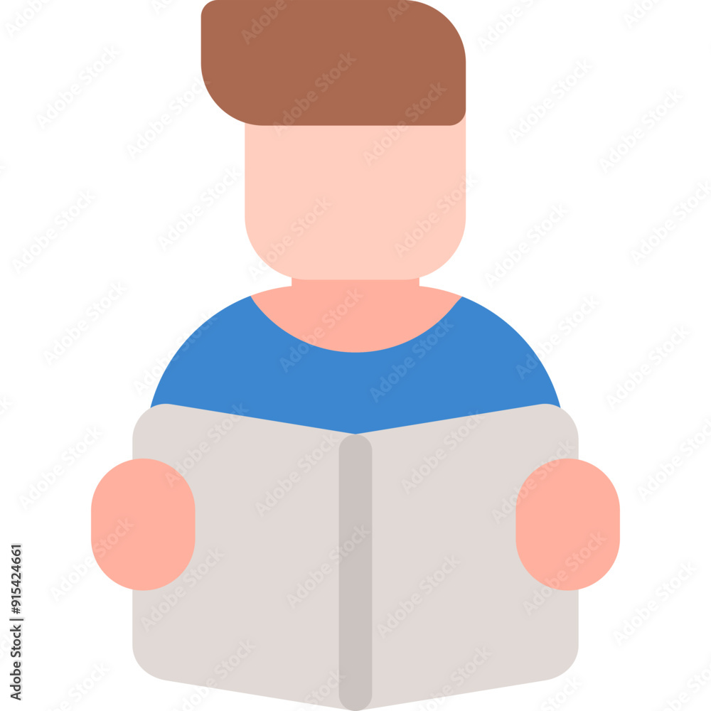 Student Reading Book Icon Student Reading Book Icon
