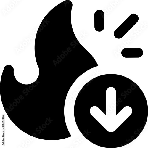 calories icon. vector glyph icon for your website, mobile, presentation, and logo design.