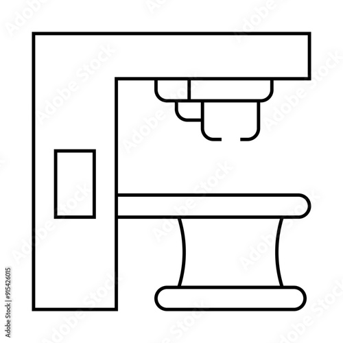 x-ray medical equipment line icon vector. x-ray medical equipment sign. isolated contour symbol black illustration