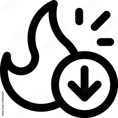calories icon. vector line icon for your website, mobile, presentation, and logo design.