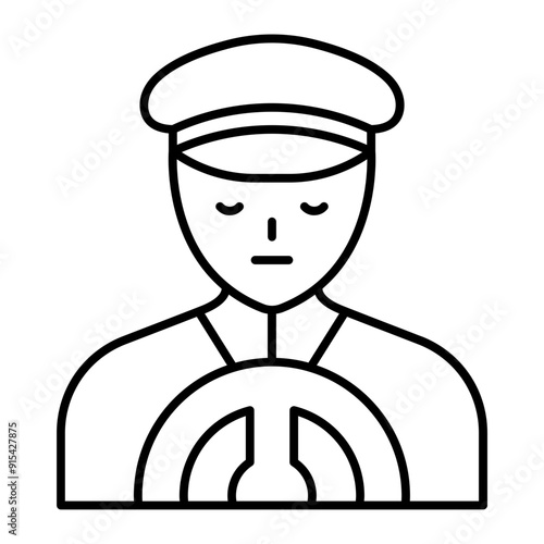 Driver icon. outline icon