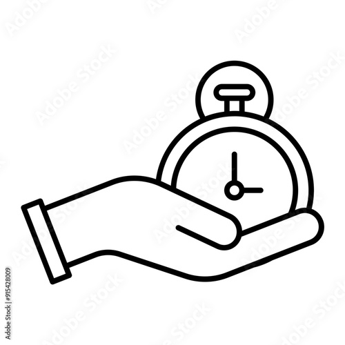 Stopwatch icon. outline icon