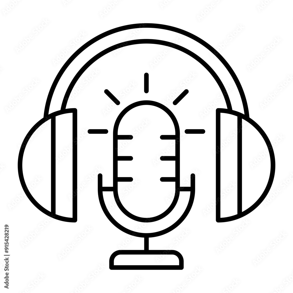 Podcast icon. outline icon Podcast icon. outline icon