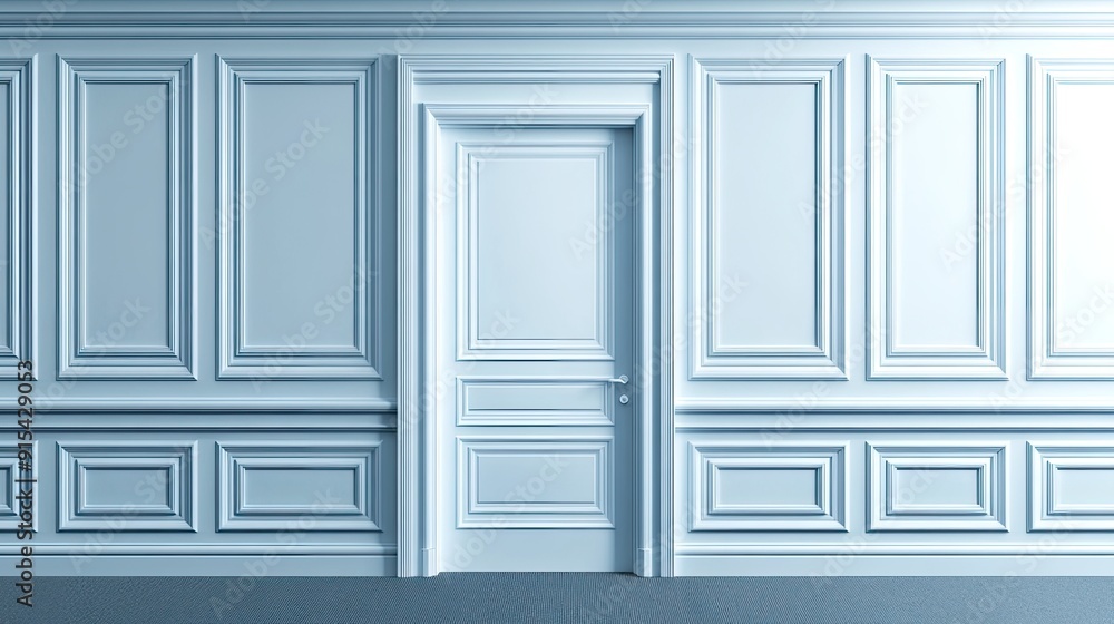 This empty white room features a door and a large window, allowing natural light to illuminate the beige carpet and clean walls This empty white room features a door and a large window, allowing natural light to illuminate the beige carpet and clean walls