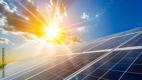 Wallpaper Mural System in photovoltaic solar panels with bright sun Torontodigital.ca