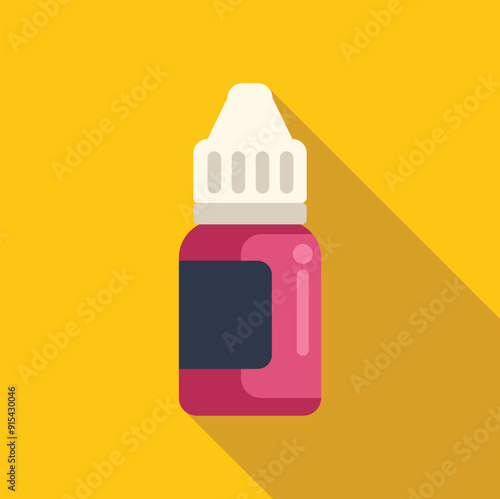 E liquid bottle for vaping, containing e juice with nicotine