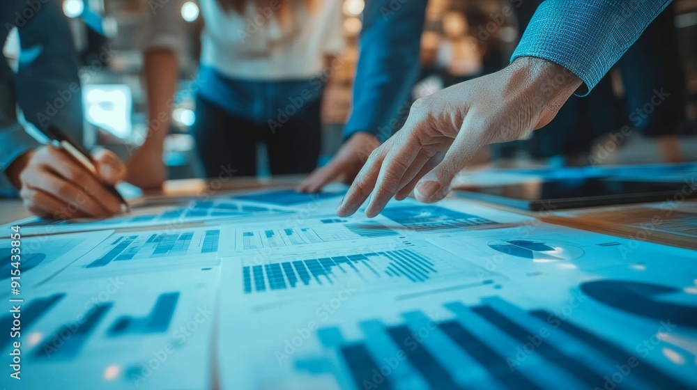 Obraz premium Data analysts analyze, manage, and drive sales performance in order to maximize sales potential and team capabilities