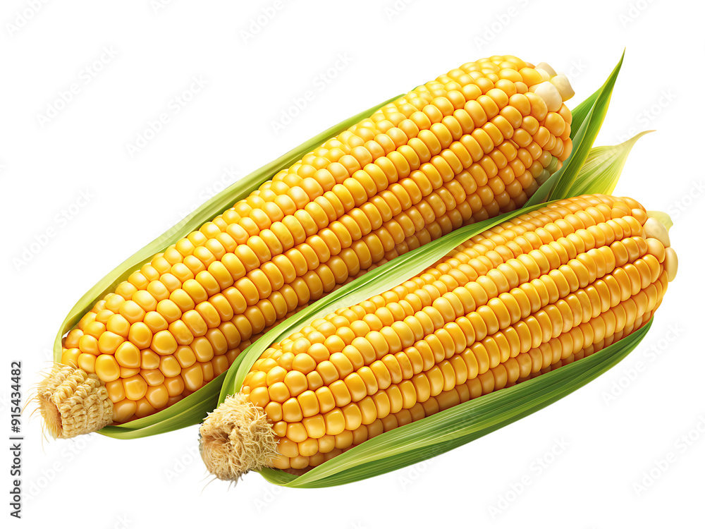 corn cobs, clipart illustration isolated on white background. AI GENERATED corn cobs, clipart illustration isolated on white background. AI GENERATED