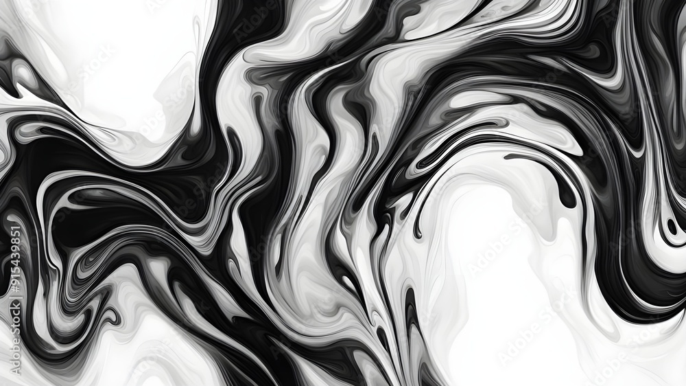 Obraz premium black ink liquid background