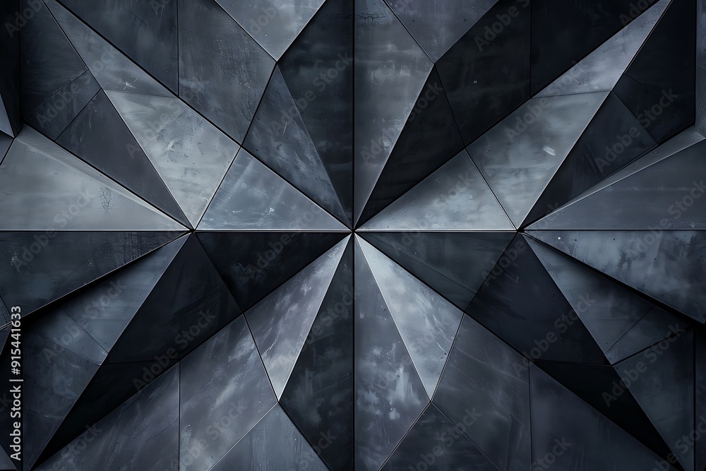 Abstract Geometric Pattern of Metal Panels Abstract Geometric Pattern of Metal Panels