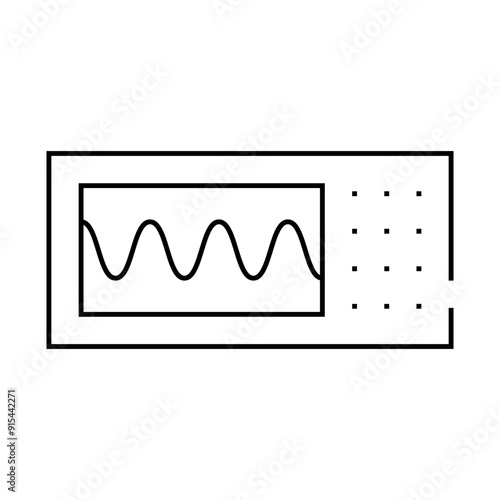 oscilloscope measuring equipment line icon vector. oscilloscope measuring equipment sign. isolated contour symbol black illustration
