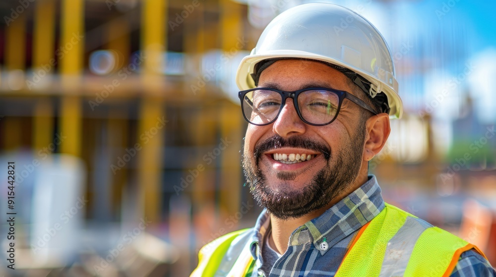 Civil Engineer smiling with Constuction backgrounds. Civil Engineer smiling with Constuction backgrounds.