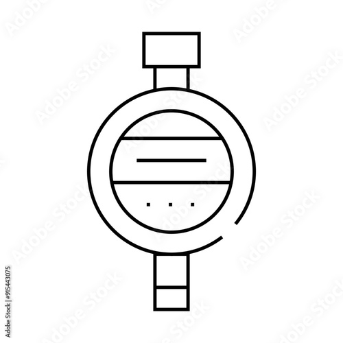 hardness meter or durometer line icon vector. hardness meter or durometer sign. isolated contour symbol black illustration