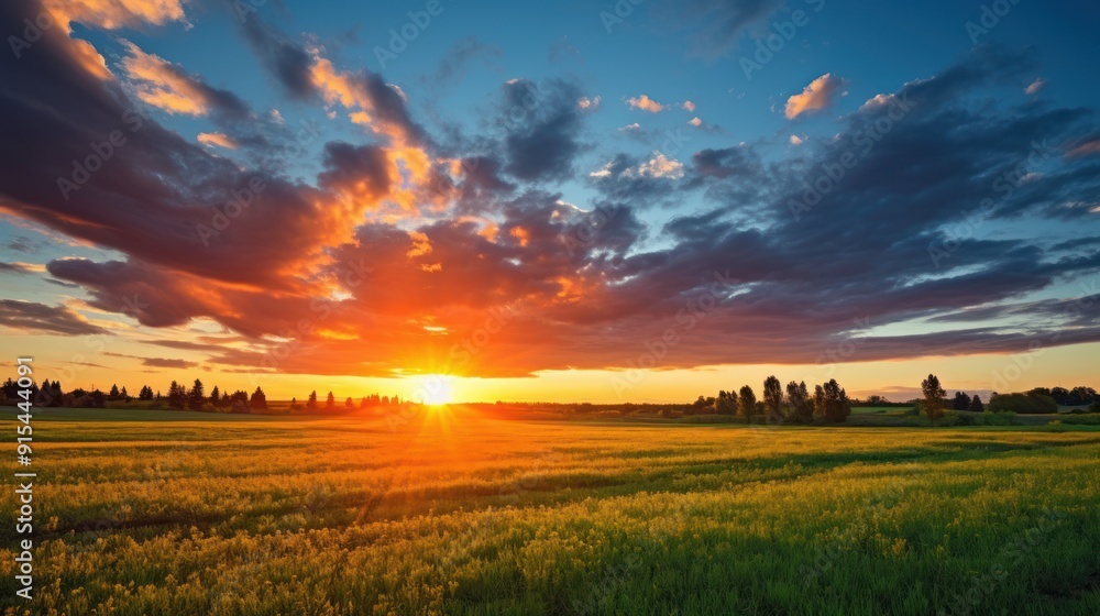 Obraz premium Colorful spring sunrise 