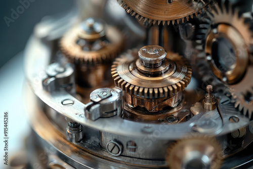 Intricate Details of Gears and Pistons Captured in Stunning Close-Up photo