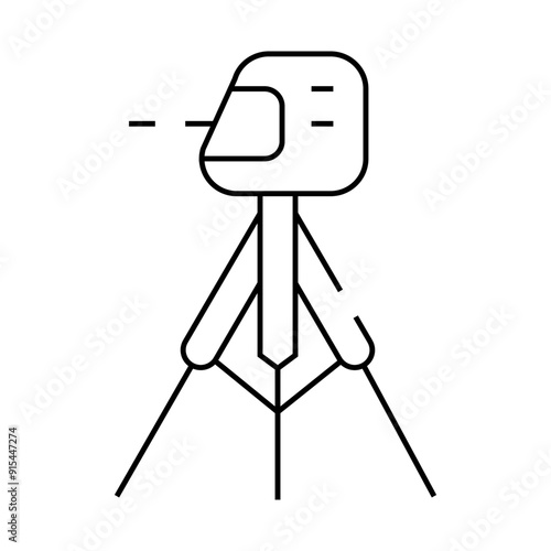 laser level measuring equipment line icon vector. laser level measuring equipment sign. isolated contour symbol black illustration