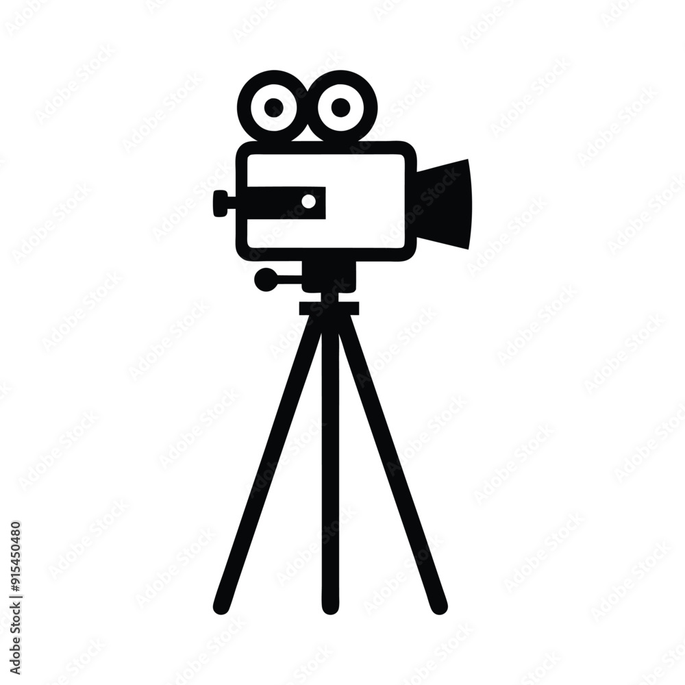 Obraz premium Black And White Cinema Movie Entertainment Clip Art Icon, Black And White Cinema Movie Entertainment Clip Art Icon, Camera Aperture Logo Illustration