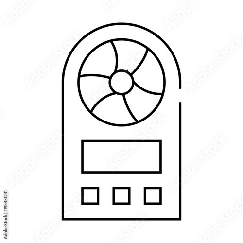 anemometer measuring equipment line icon vector. anemometer measuring equipment sign. isolated contour symbol black illustration