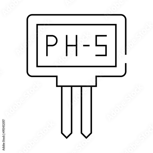 ph meter measuring equipment line icon vector. ph meter measuring equipment sign. isolated contour symbol black illustration