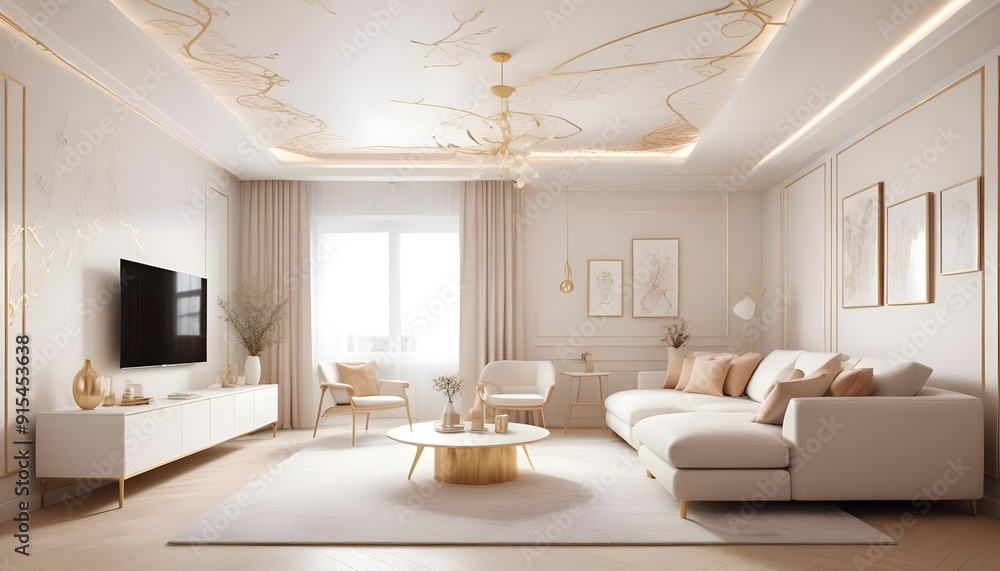 White and gold theme interior modern minimalism photo realism neww Style 3d Paints Doodle Illustration Deep View High Results 4k HD White and gold theme interior modern minimalism photo realism neww Style 3d Paints Doodle Illustration Deep View High Results 4k HD