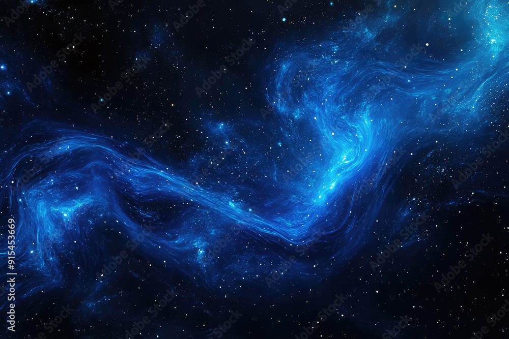 Mesmerizing Blue Swirl in the Vastness of Space Illuminates Cosmic Beauty