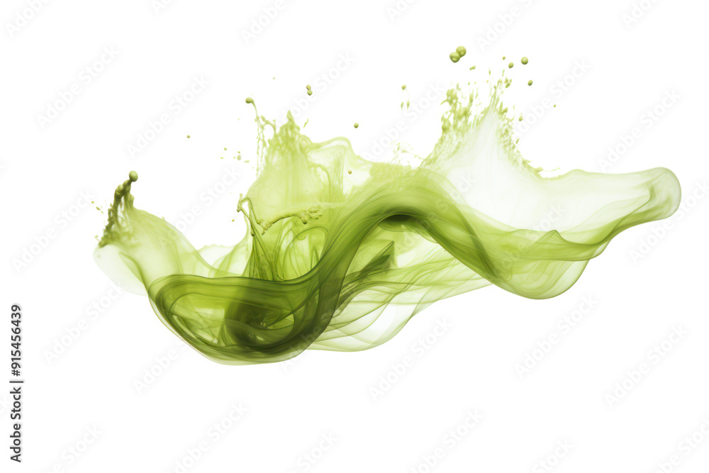 Avocado surrounded by swirling smoke, isolated on white background. Avocado surrounded by swirling smoke, isolated on white background.