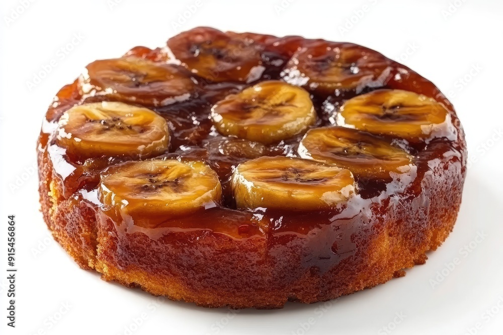 Fototapeta premium Caramel Banana Upside-Down Cake