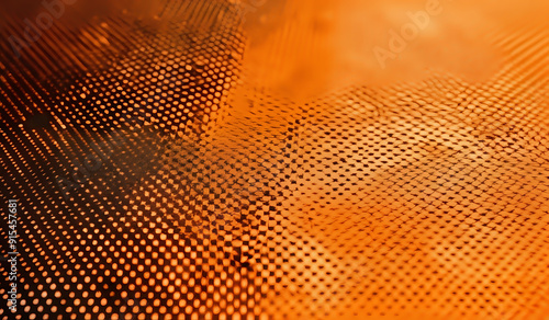 Wallpaper Mural Orange, chrome, or aluminum shinny metallic surface background text. AI Generated Torontodigital.ca