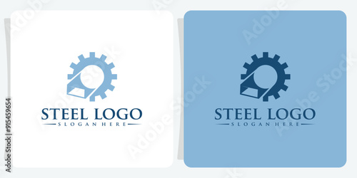Steel Fabrication logo vector collection or construction logo illustration vector collection