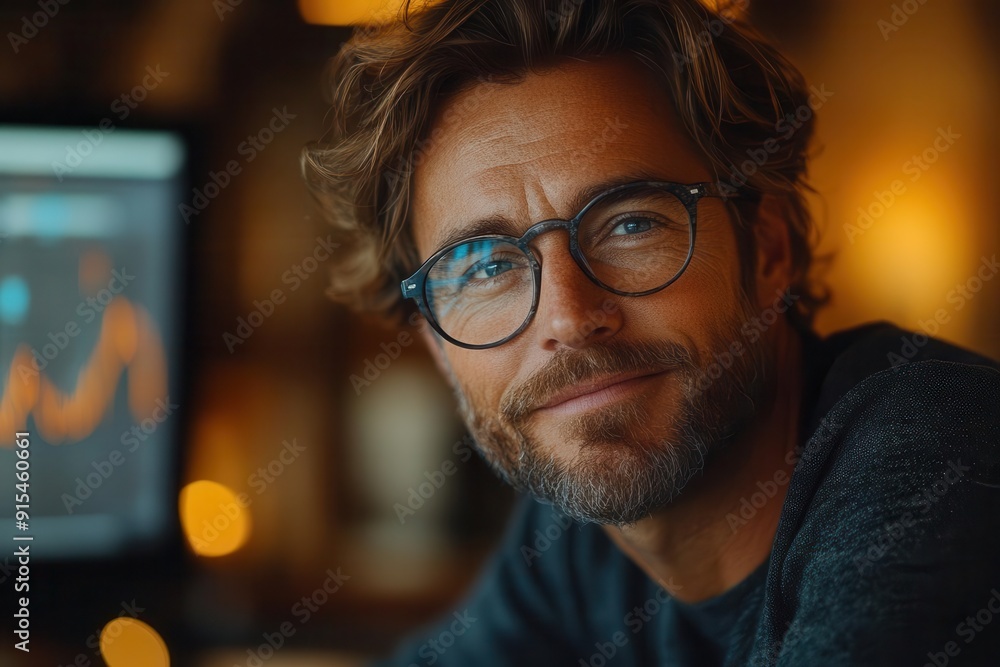 warmly lit office space financial advisor with confident smile guides client through holographic charts trust and expertise in modern finance warmly lit office space financial advisor with confident smile guides client through holographic charts trust and expertise in modern finance