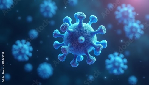 Wallpaper Mural  Viral Vignette  A 3D rendering of a virus amidst a backdrop of its kind Torontodigital.ca