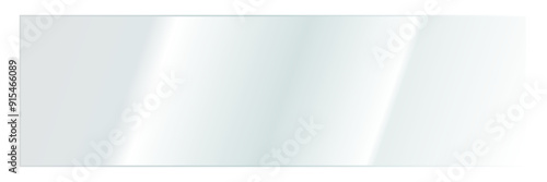 glass with reflection banner.  rectangle glass plate