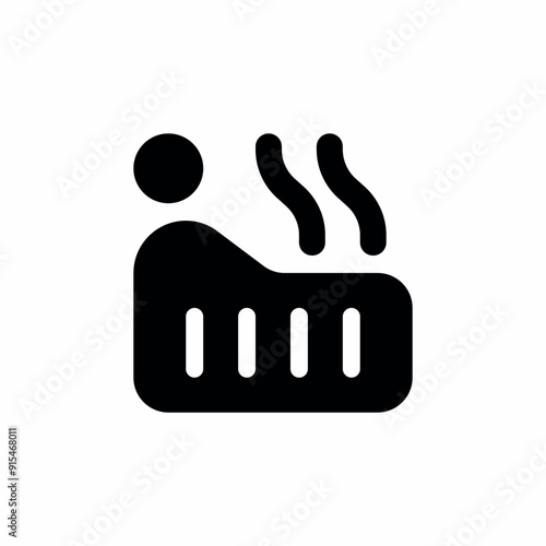 hot bath tube icon vector
