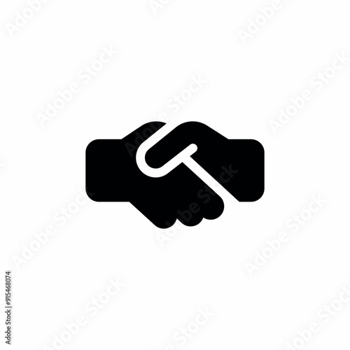 handshake greeting deal icon vector