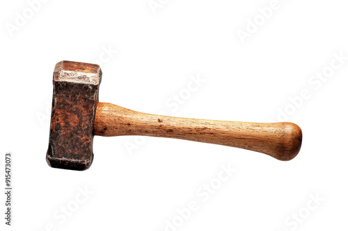 Rusty Hammer with Wooden Handle