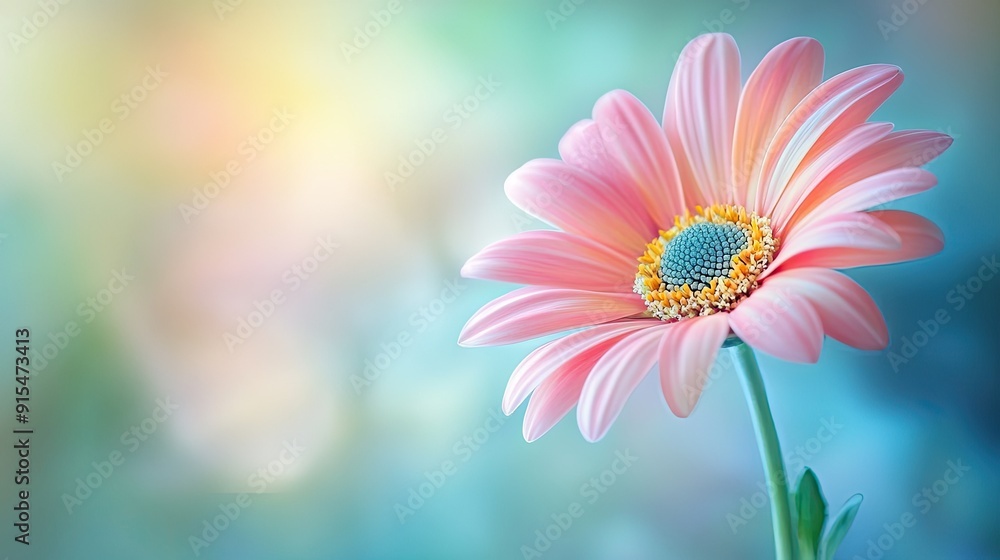 Close-up of a vibrant flower in full bloom, with soft background blur, highlighting its delicate beauty Close-up of a vibrant flower in full bloom, with soft background blur, highlighting its delicate beauty