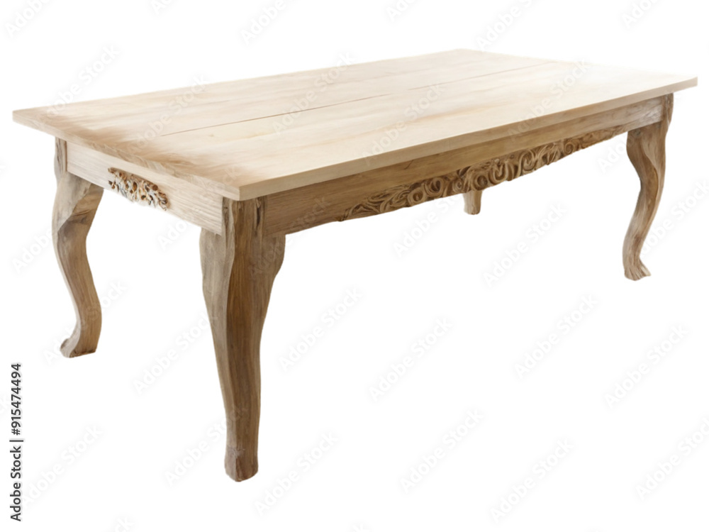 Wooden table on transparent background Wooden table on transparent background