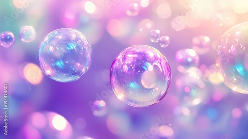 A contemporary background featuring a cascade of iridescent soap bubbles with subtle lighting effects, creating a modern and fresh look.