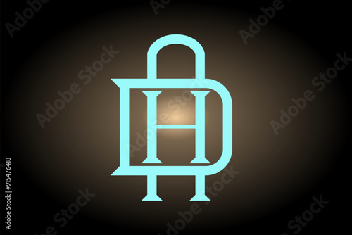This is a unique and simple DHA letter logo, suitable for use as logos for electronics companies, warehouses, counters, clothing brands, t-shirts, distros and others.