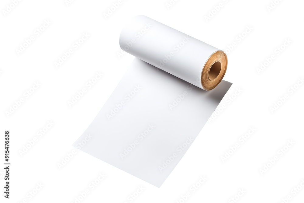 Roll of White Paper Isolated Roll of White Paper Isolated