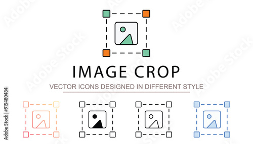 Image Crop icon design with white background stock illustration
