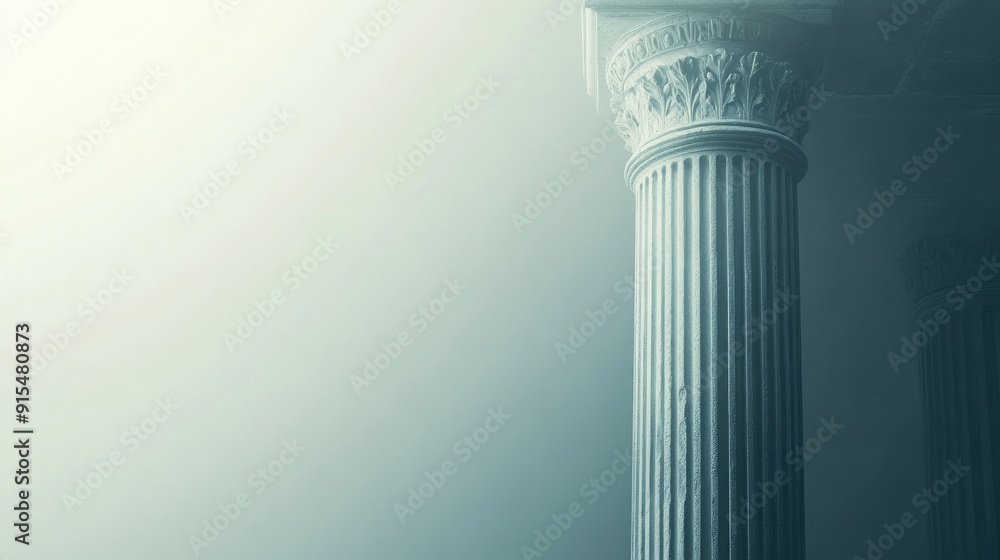 Abstract background with a prominent Roman column and a clear area for text. Ideal for merging classical architecture with modern design elements. Abstract background with a prominent Roman column and a clear area for text. Ideal for merging classical architecture with modern design elements.