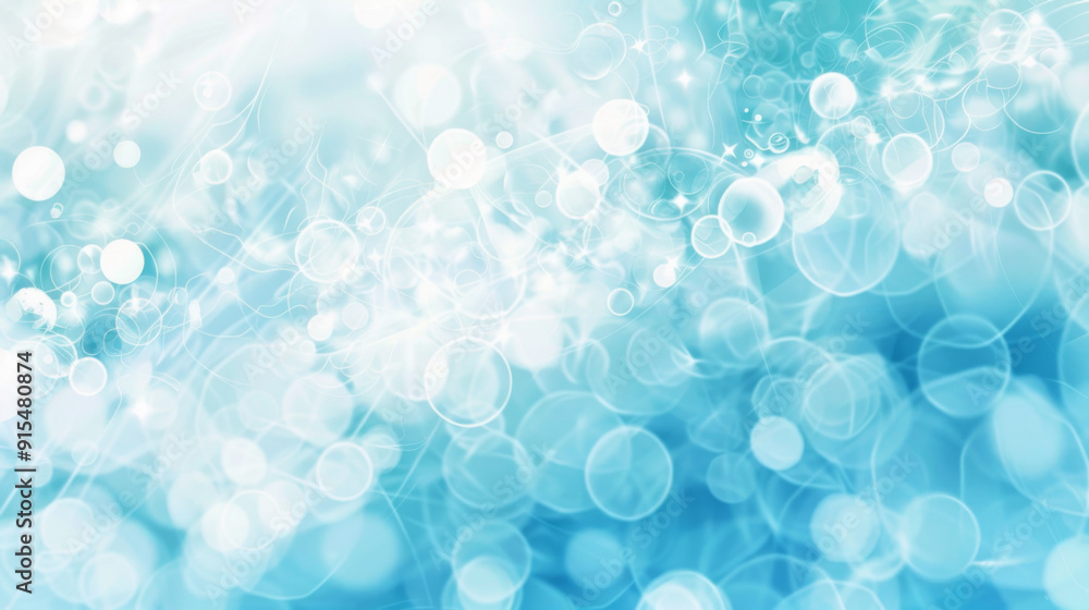 Light Blue Abstract Motion, Generative AI Illustration