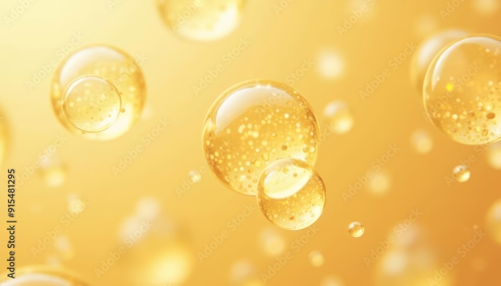 Golden droplets in motion perfect for luxury or health themes Golden droplets in motion perfect for luxury or health themes