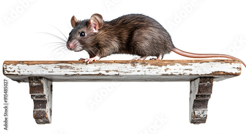 Full Body Photograph of Rat on Shelf photo