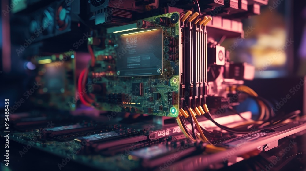 Close-up of a Computer Motherboard Close-up of a Computer Motherboard